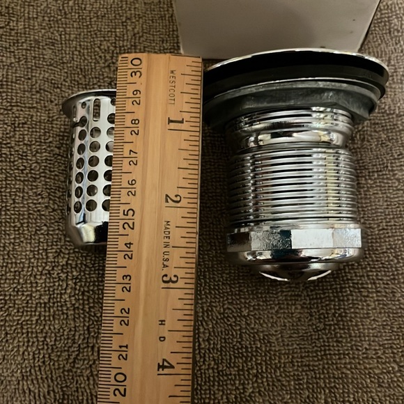 Bar sink strainer chrome plated over brass new unused weekend project - Picture 4 of 9